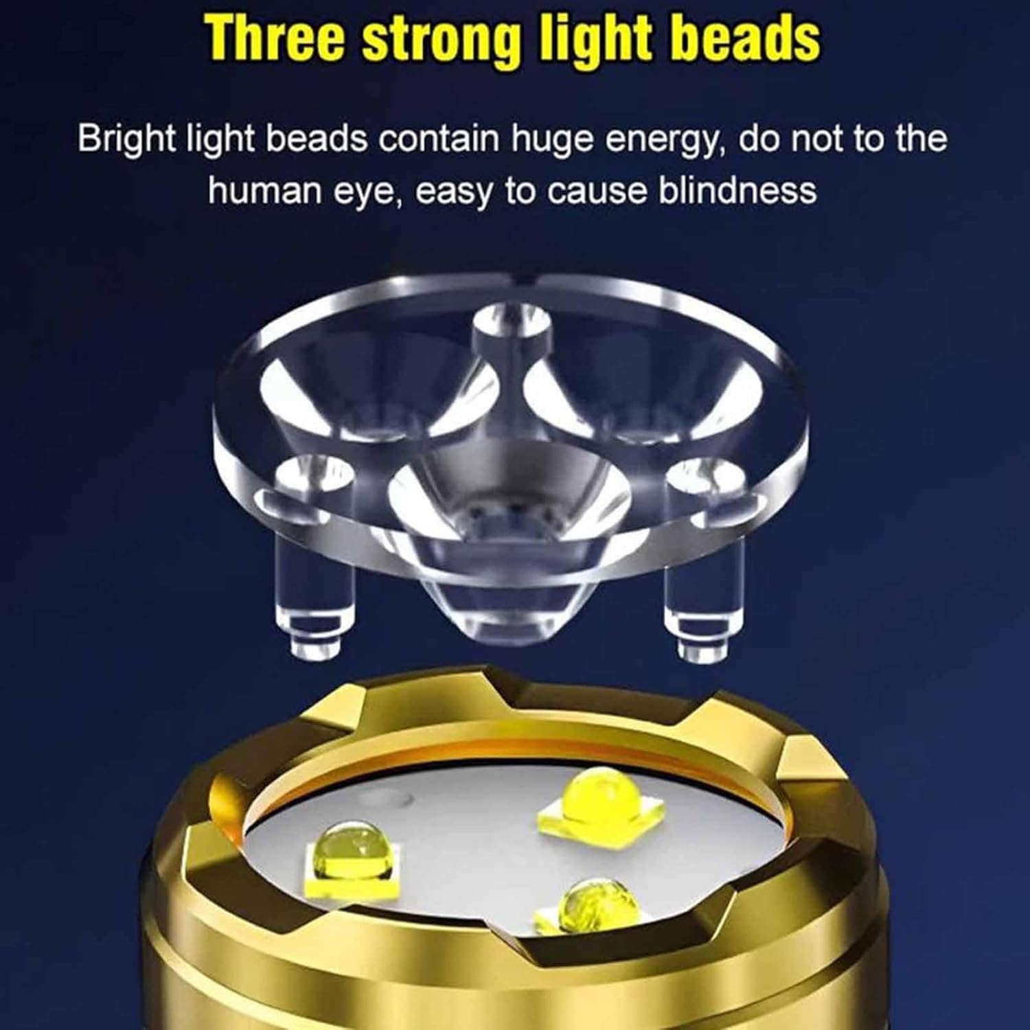 Three-Eyed Monster Mini Flash Super Power Flashlight