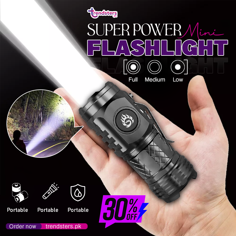 Three-Eyed Monster Mini Flash Super Power Flashlight