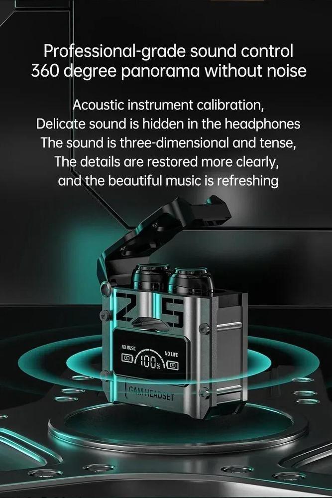 M25 Gaming Wireless Earbuds Low Latency Bluetooth 5.3 Waterproof LED